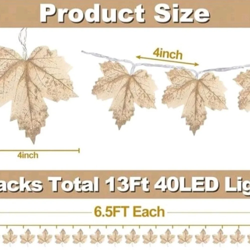 Autumn Leaf String Lights